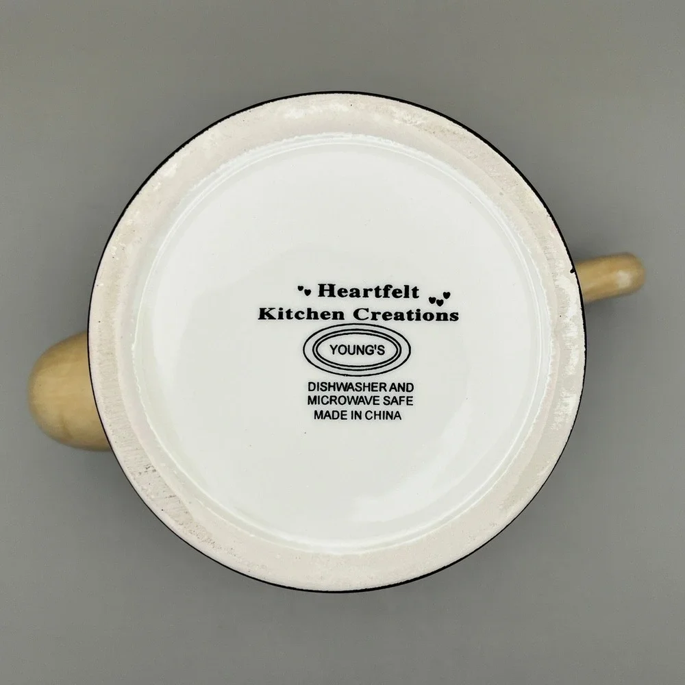 Heartfelt‎ Kitchen Creations Bird Ceramic Teapot Embossed Holly Berry No Lid 6